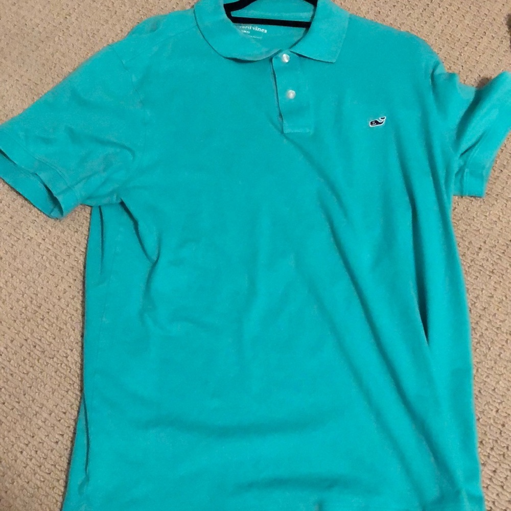 Large slim fit green vineyard vines polo